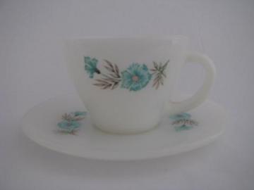 fire-kng cornflower cups and saucers