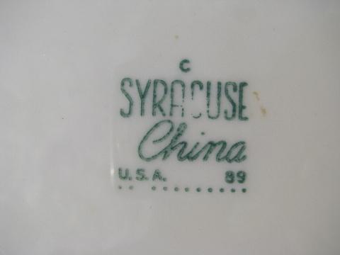 gold chicken character vintage diner / restaurant plate Syracuse china