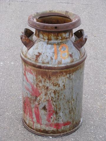 great old country milk can from farm estate