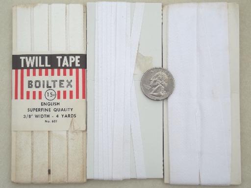 grubby antique white sewing trims for primitive vintage needlework