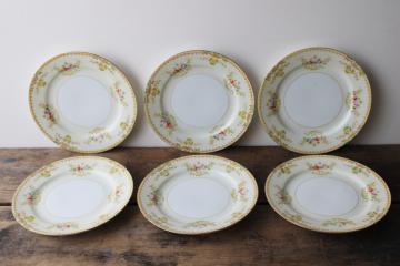 Rare Pattern M Japan Floral 2 Set 6 1/2" Bread & Butter Plates Could Be Noritake 