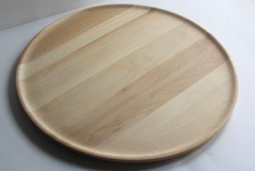 handcrafted natural raw wood tray, Scandinavian modern blond aspen or soft maple wood