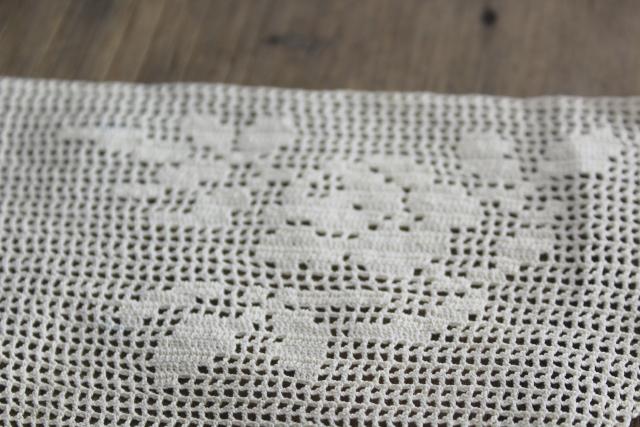 handmade crochet cotton lace corners, triangle insertion or trim for napkins or hankies