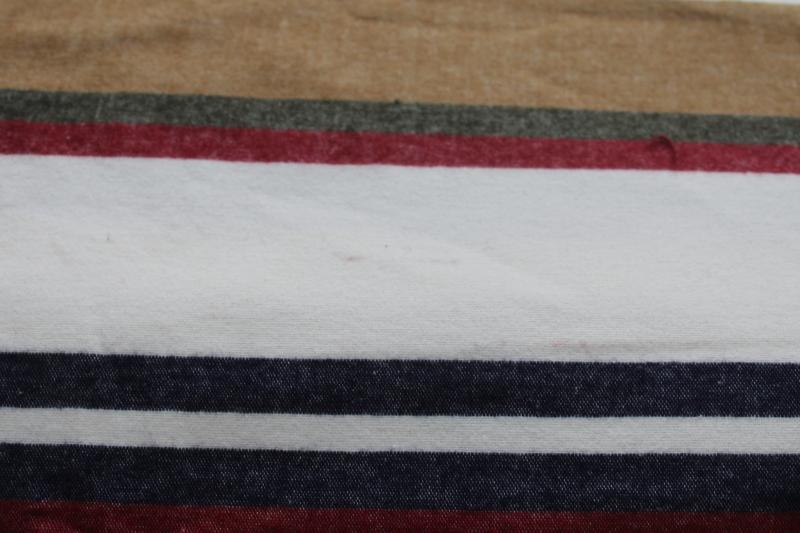 heavy cotton flannel fabric w/ camp blanket stripe for chore coat lining, work shirts