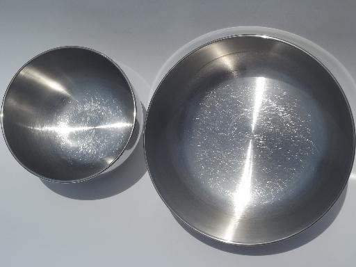 heavy stainless steel bowls marked for vintage Sunbeam mixmaster mixer
