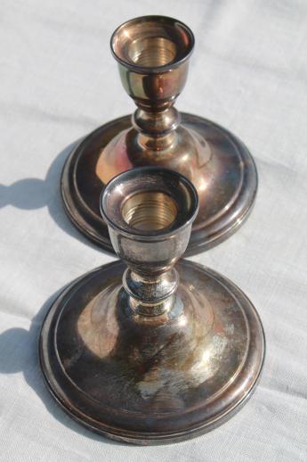 heavy sterling silver candlesticks, vintage Westmorland 621 silver, retail $149