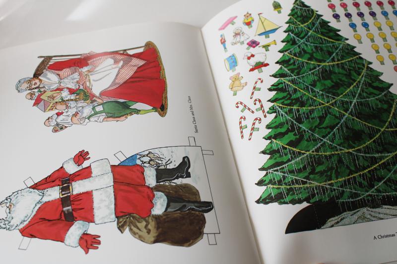 history & costume of Santa Claus paper dolls, 80s vintage Dover book Tom Tierney