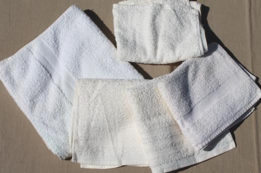 huge lot unused vintage cotton bath towels & hand towels, 1940s new old stock Cannon towels