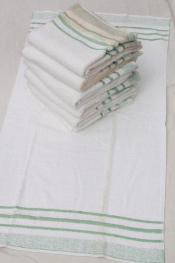 huge lot unused vintage cotton bath towels & washcloths, 1940s new old stock Cannon towels