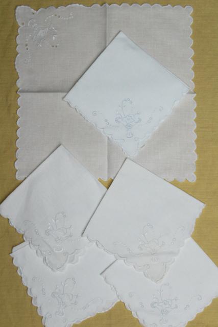 huge lot vintage cotton and linen napkins, cloth napkin sets to mix and match
