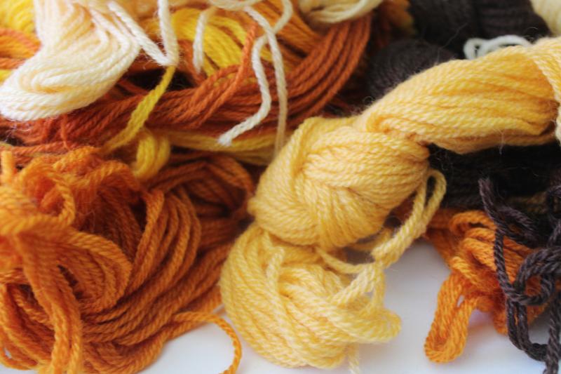 huge lot wool tapestry yarn for needlepoint, bargello or crewel work