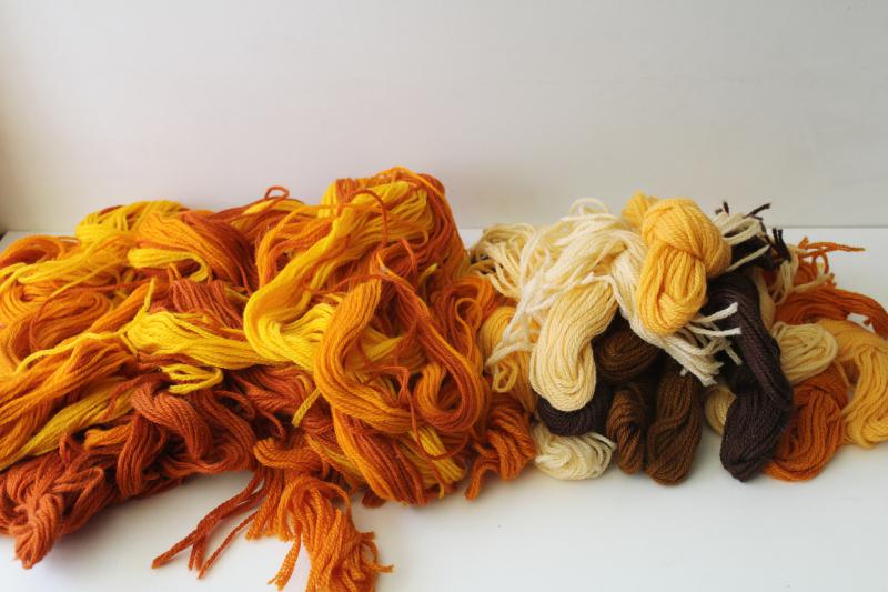 huge lot wool tapestry yarn for needlepoint, bargello or crewel work