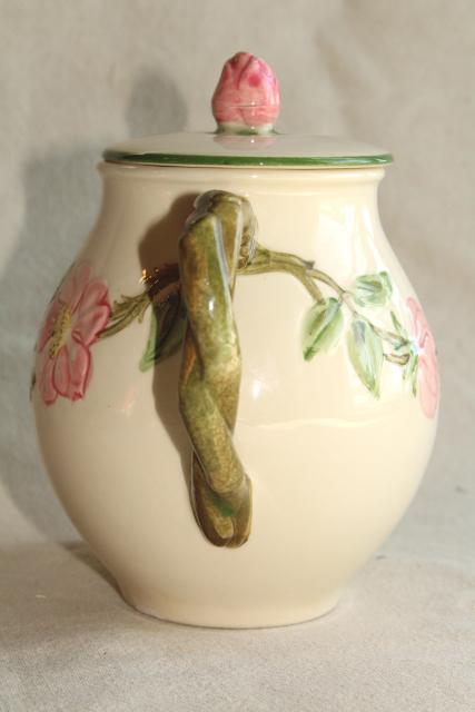 individual coffee pot, Desert Rose pattern vintage USA Franciscan pottery 