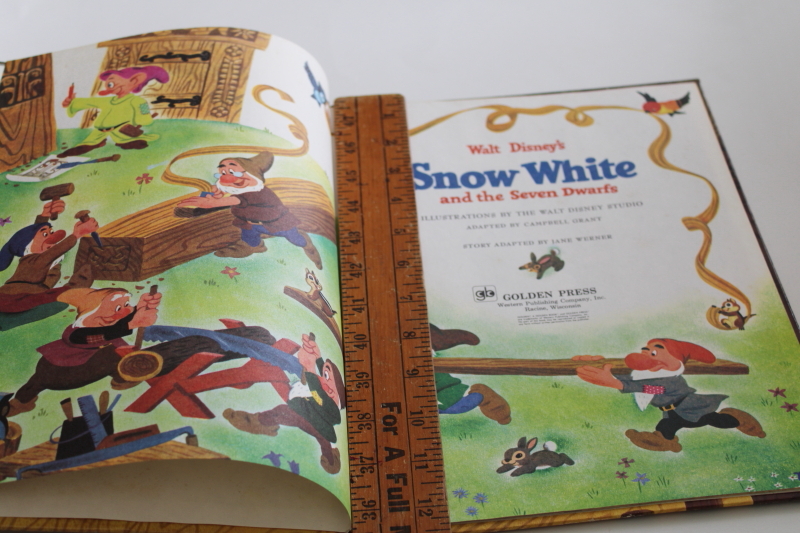 large Golden Book Walt Disneys Snow White  the Seven Dwarfs 1979 vintage picture book