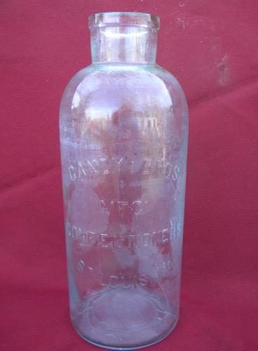 large antique glass canister jar candy store counter/ice cream parlor