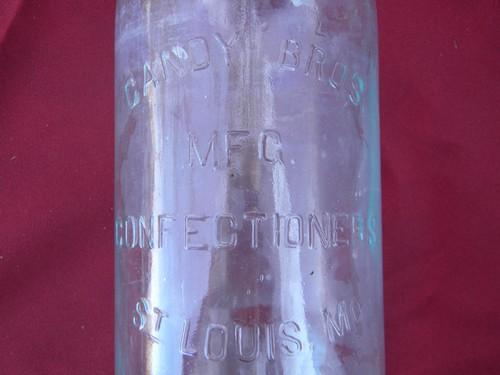 large antique glass canister jar candy store counter/ice cream parlor
