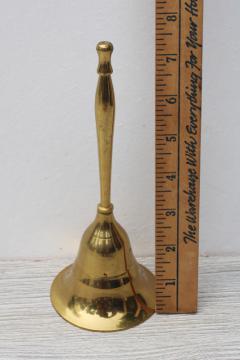 large brass bell w/ handle, vintage desk or store counter service bell