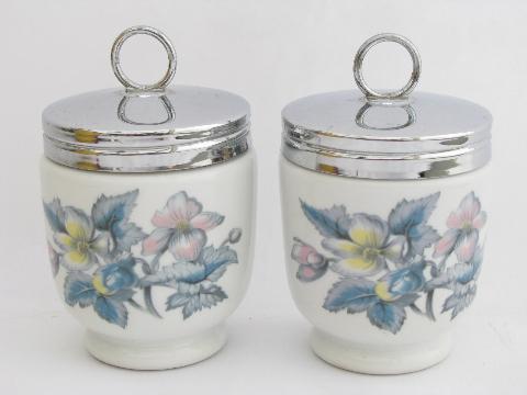 I EGG CODDLER Royal Worcester, Porcelain, standard size, floral design  vintage, rare, collectible +++