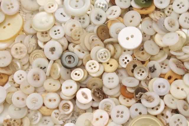 large lot antique & vintage buttons, primitive old buttons from work shirts etc.