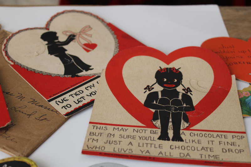 large lot antique  vintage valentines, 1919 - 1940s die cuts, paper greeting cards