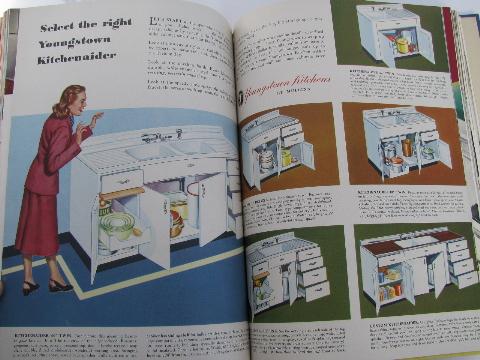 large mid-century Eames vintage, illustrated architectural advertising catalog with color graphics.