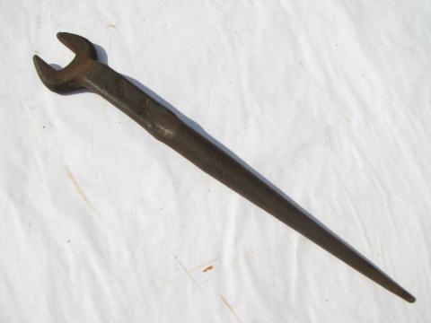 large old bridge builder or steel construction erector's spud wrench