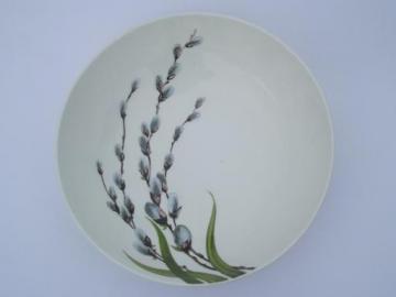 large serving bowl, pussy willow print 50s vintage W S George china