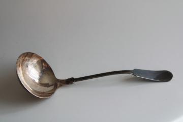 large vintage silver ladle for punch bowl or soup tureen, Bailey, Banks Biddle marks