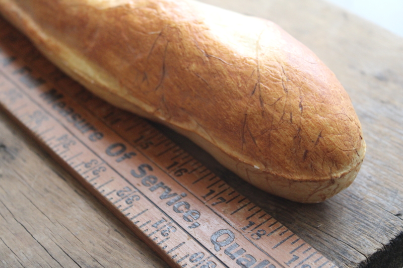 life size baguettes faux bread loaves photo stylist prop, french country farmhouse style decor fake food