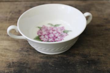 lilac bowl Regents Park pattern vintage Theodore Haviland china cream soup cup