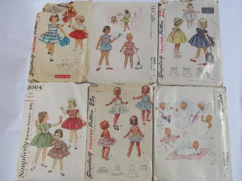 lot 50s vintage heirloom sewing patterns, infant layettes, girls dresses