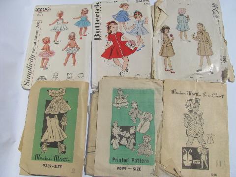 lot 50s vintage heirloom sewing patterns, infant layettes, girls dresses