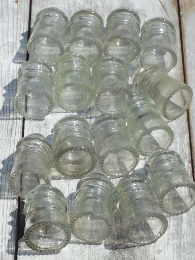 lot antique glass telegraph electrical insulators, steampunk vintage