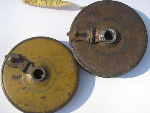 Metal Tape Measurement with Crank Antique