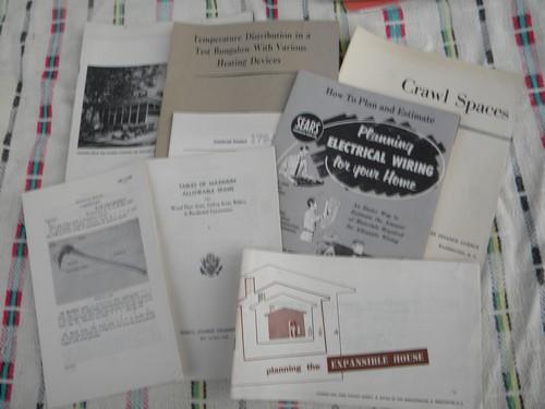 lot assorted old 1950s building and architectural booklets and advertising