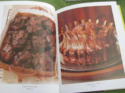 lot big specialty cookbooks, steaks, chops, roasts, bones - all meat!