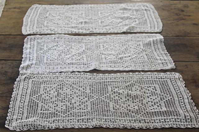 lot lace doilies & table mats, tray cloths - vintage lace for upcycling projects, sewing crafts