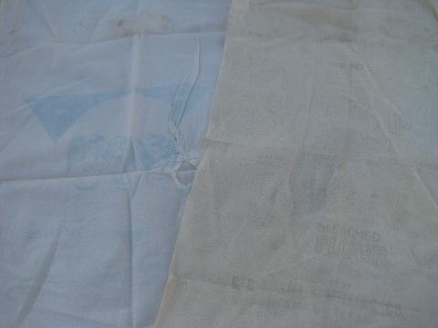 lot of 30+ old cotton fabric bags, small vintage flour - sugar - salt sacks