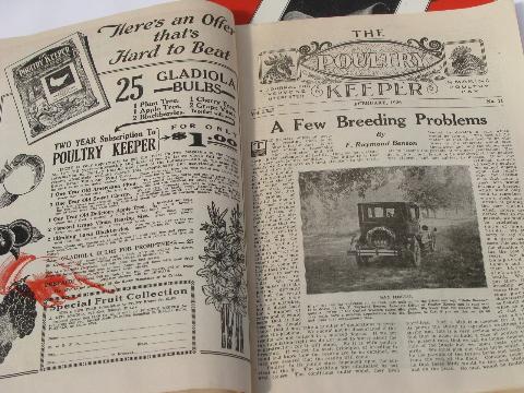 lot of antique 1926 Poultry Keeper chicken magazines farm advertising