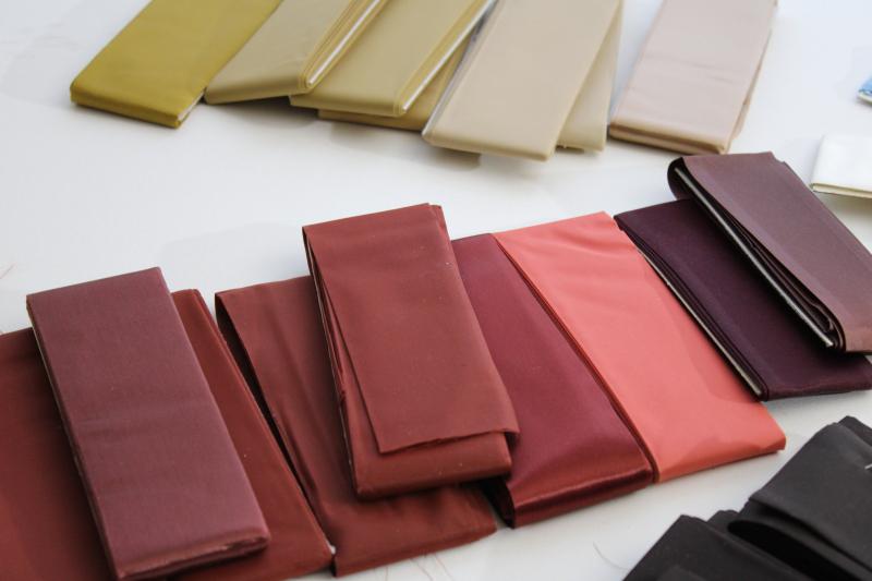 lot of assorted colors vintage blanket binding for camp blankets or bedding