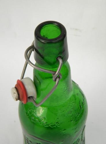 lot of vintage green glass Grolsch flip top beer bottles for homebrew