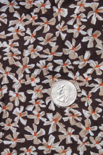 lot of vintage print rayon or blend silky fabric for scarves or shells, 12+ yds