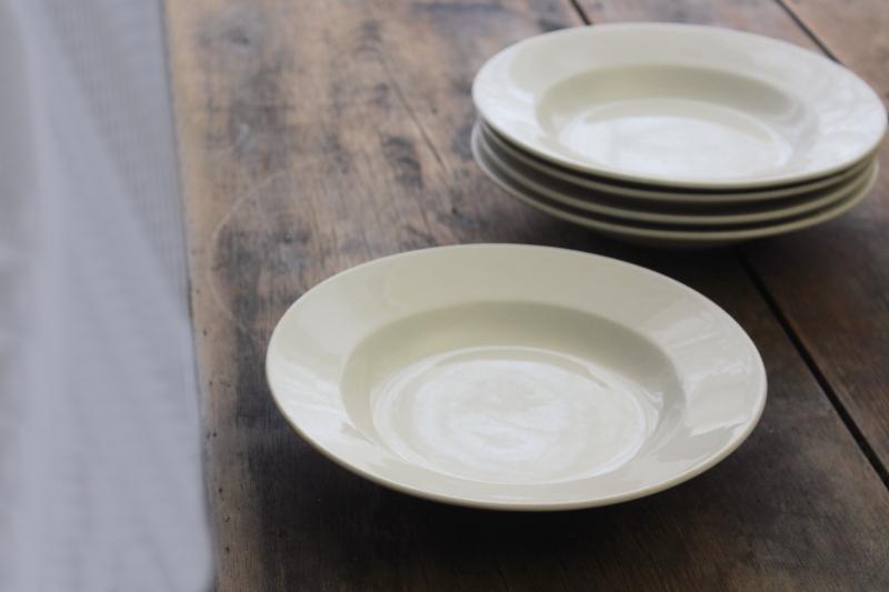 lot old antique white ironstone china soup bowl plates, rustic farmhouse table ware