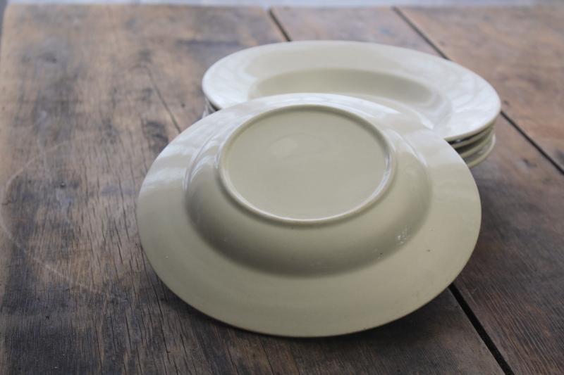 lot old antique white ironstone china soup bowl plates, rustic farmhouse table ware