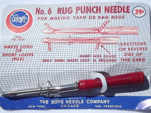 lot old steel punch needles and latch hook rug hooking rug making tools