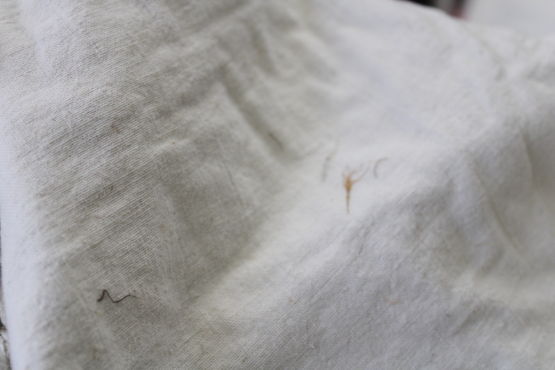 lot primitive vintage unbleached cotton feed flour sugar sacks, sack fabric