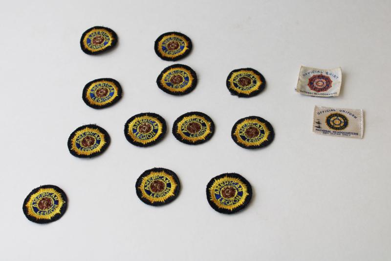 lot vintage American Legion embroidered emblems, sew on badges patches labels