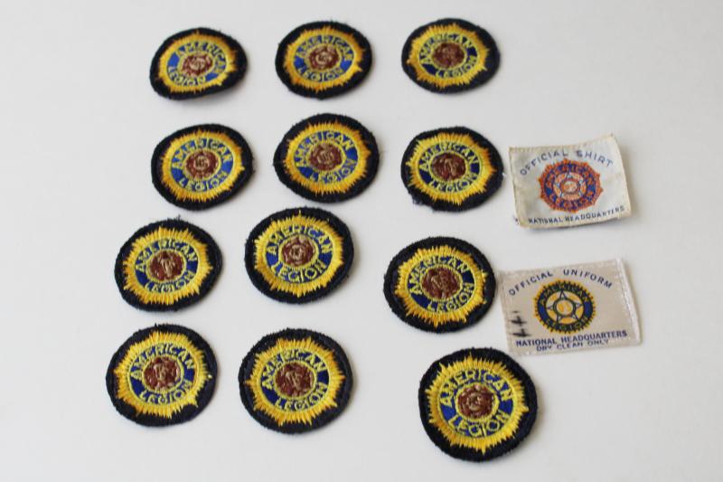 lot vintage American Legion embroidered emblems, sew on badges patches labels