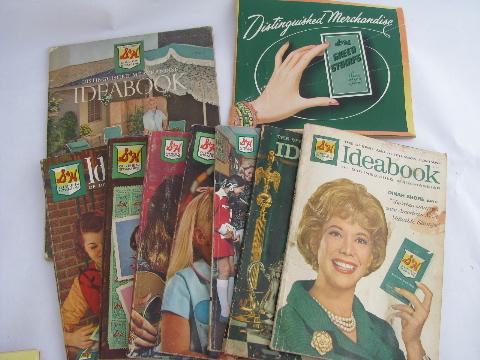 lot vintage S&H Green Stamps merchandise catalogs, retro 50s, 60s, 70s