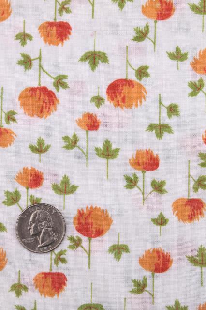lot vintage cotton print feed sack fabric, retro plaid, ditsy flowers prints feedsacks
